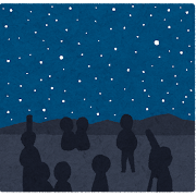 見上げる星空のイメージ